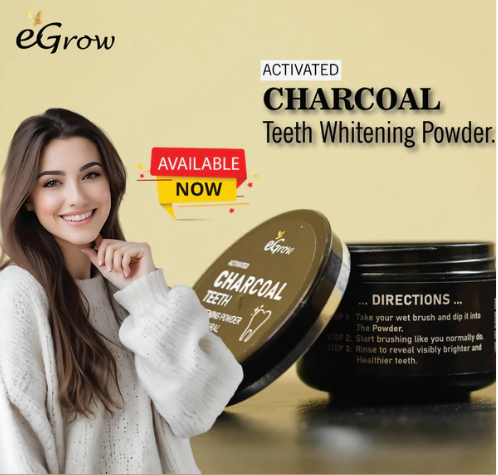 Activated charcoal tooth whitening powder
