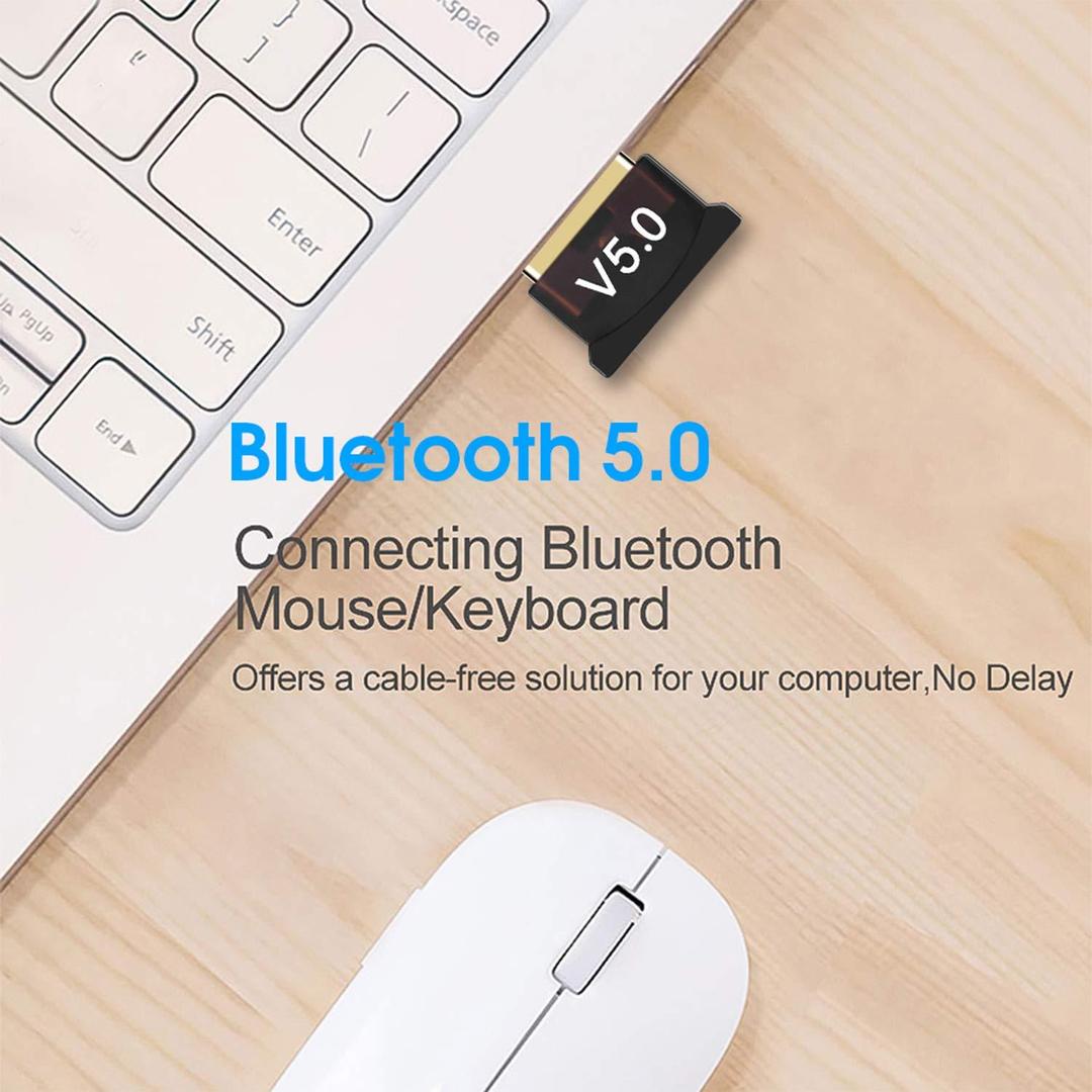 Bluetooth 5.0 USB Adapter Dongle – Wireless Audio Receiver/Transmitter for PC/Laptop