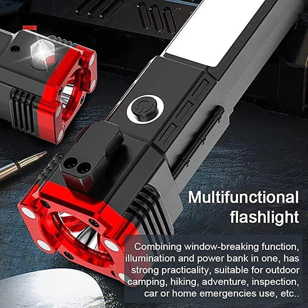LED Rechargeable Torch - 1 Pc, Smooth Operation & Sleek Black Design