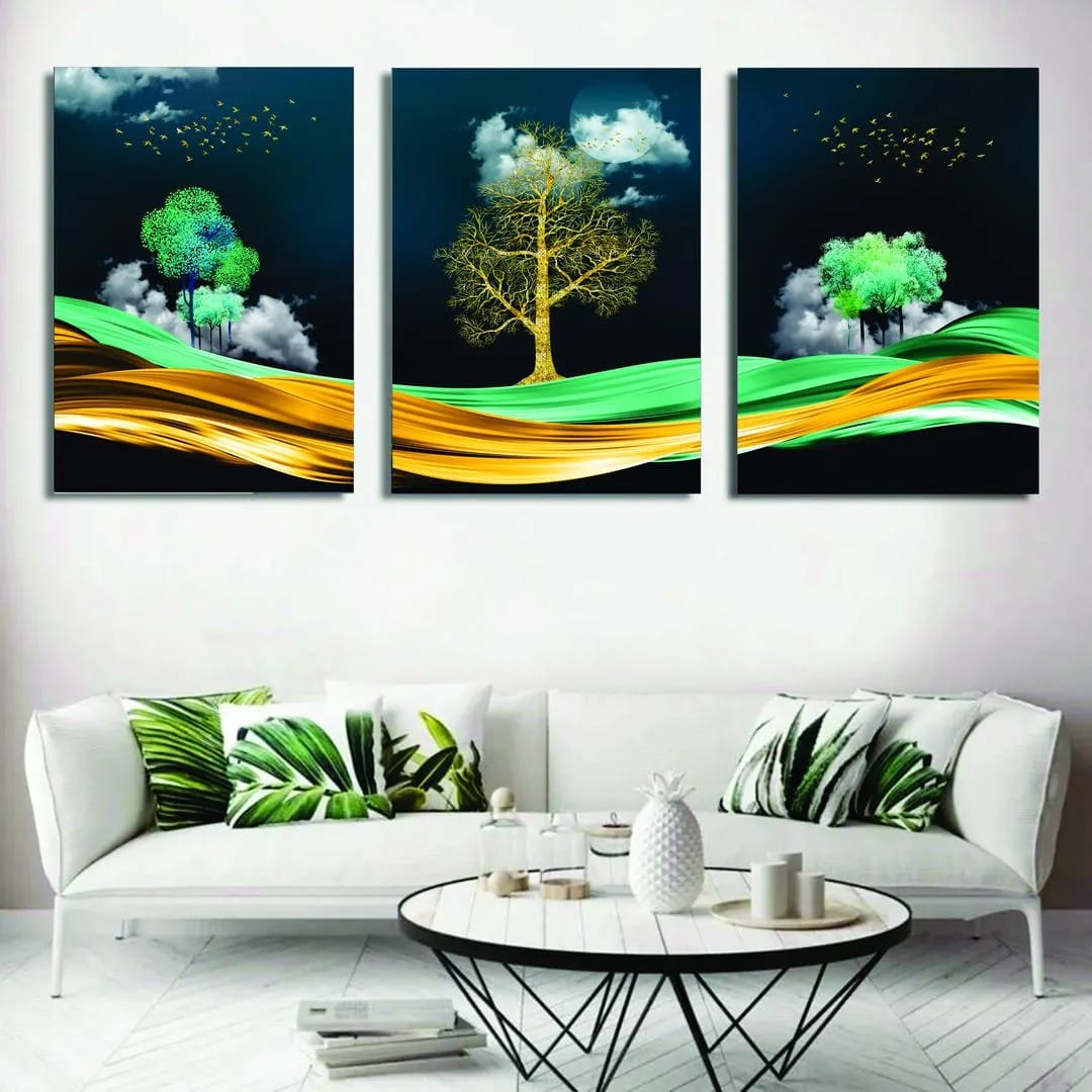 Abstract Art Wall Art & Paintings - 3 Pcs Set for Vibrant Home Decor