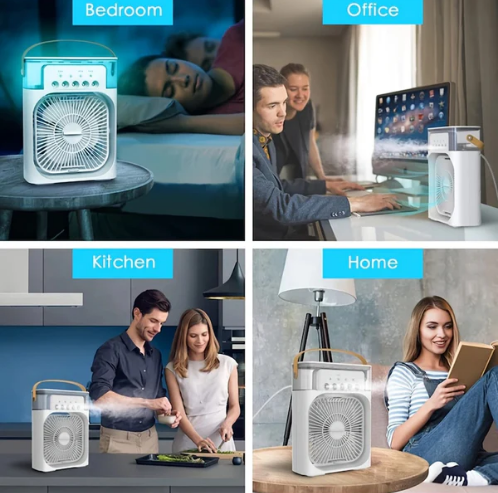 Portable Mini Air Conditioner & Humidifier with 4 Speeds